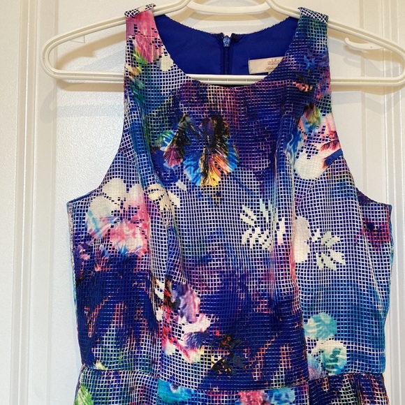 Aidan Mattox Floral Mesh Overlay Dress - Picture 2 of 9